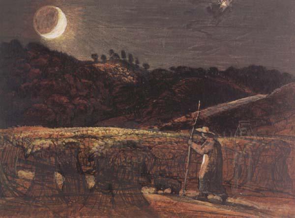 Samuel Palmer Cornfield by Moonlight China oil painting art